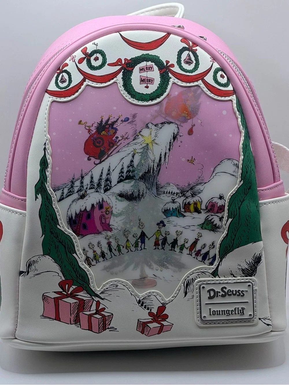 Loungefly Dr. Seuss White and Green Mini Backpack